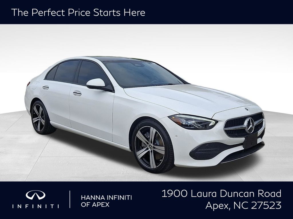 Polar White 2025 Mercedes-Benz C-Class Sedan All-Wheel Drive 9-Speed Automatic
