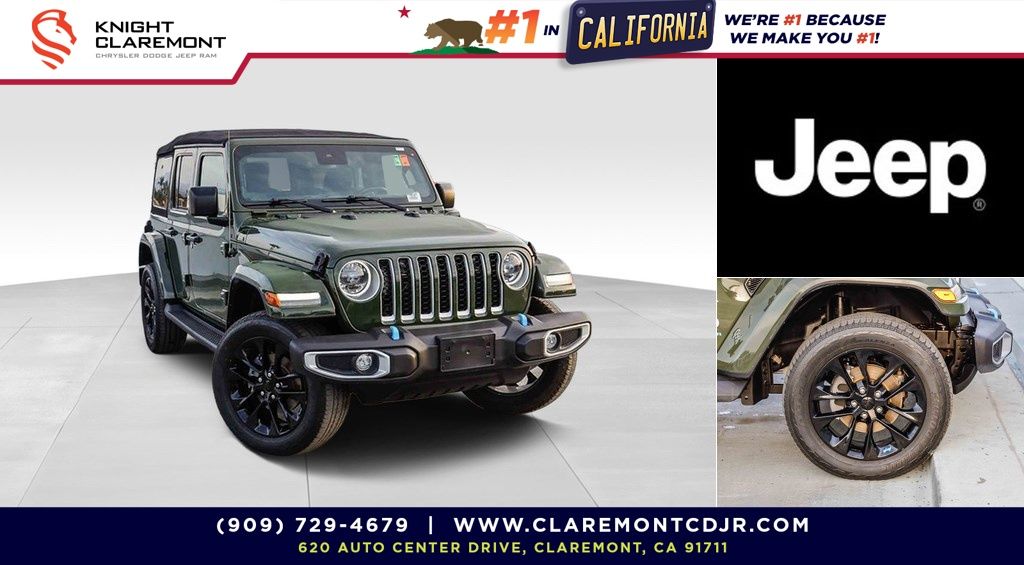 Sarge Green Clearcoat 2023 Jeep Wrangler 4xe Sahara 4WD SUV / Crossover Four-Wheel Drive 8-Speed Automatic