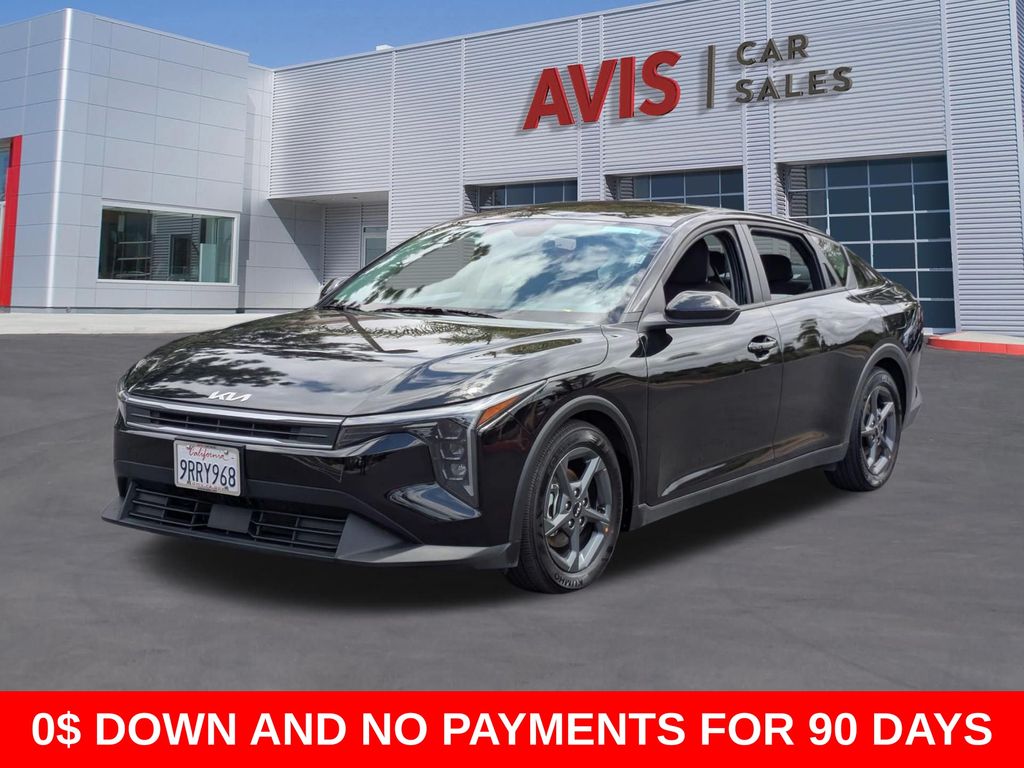 Black 2025 Kia K4 LXS FWD Sedan Front-Wheel Drive Continuously Variable Transmission