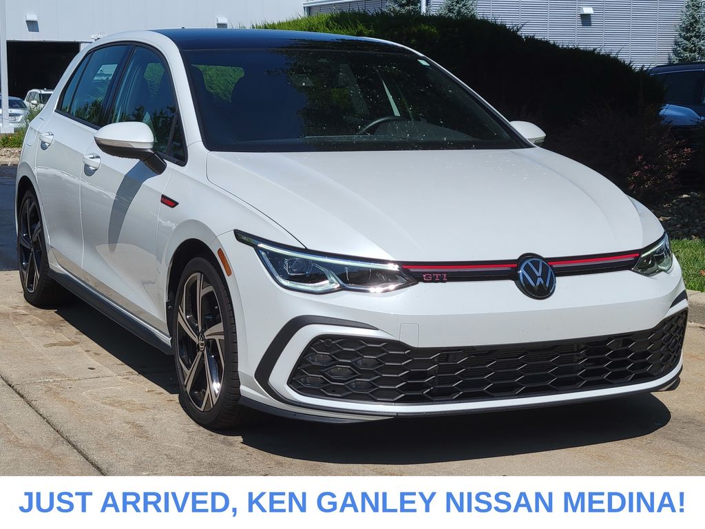 Opal White Pearl 2024 Volkswagen Golf GTI Hatchback Front-Wheel Drive 7-Speed Dual Clutch