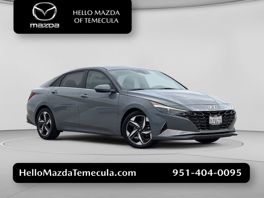 Electric Shadow 2021 Hyundai Elantra Sedan Front-Wheel Drive Continuously Variable Transmission