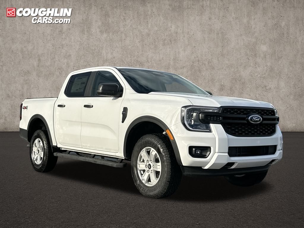 Oxford White 2025 Ford Ranger XL SuperCrew 4WD Pickup Truck Four-Wheel Drive Automatic