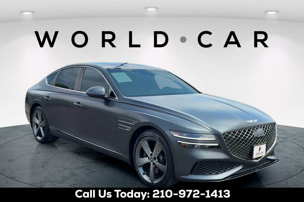Makalu Gray Matte 2023 Genesis G80 3.5T Sport AWD Sedan All-Wheel Drive 8-Speed Automatic