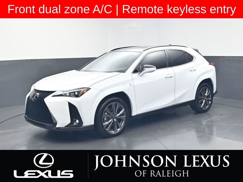 Ultra White with Obsidian Roof 2025 Lexus UX Hybrid 300h F Sport Design FWD SUV / Crossover Front-Wheel Drive Continuously Variable Transmission