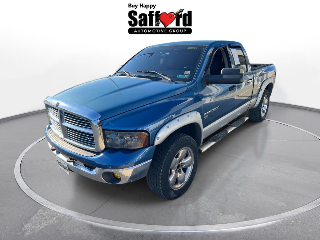 Blue 2003 Dodge RAM 1500 ST Quad Cab 4WD Pickup Truck Four-Wheel Drive 5-Speed Automatic