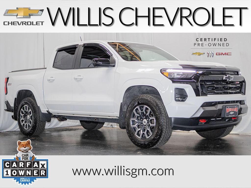 Summit White 2023 Chevrolet Colorado Z71 Crew Cab 4WD Pickup Truck Four-Wheel Drive 8-Speed Automatic