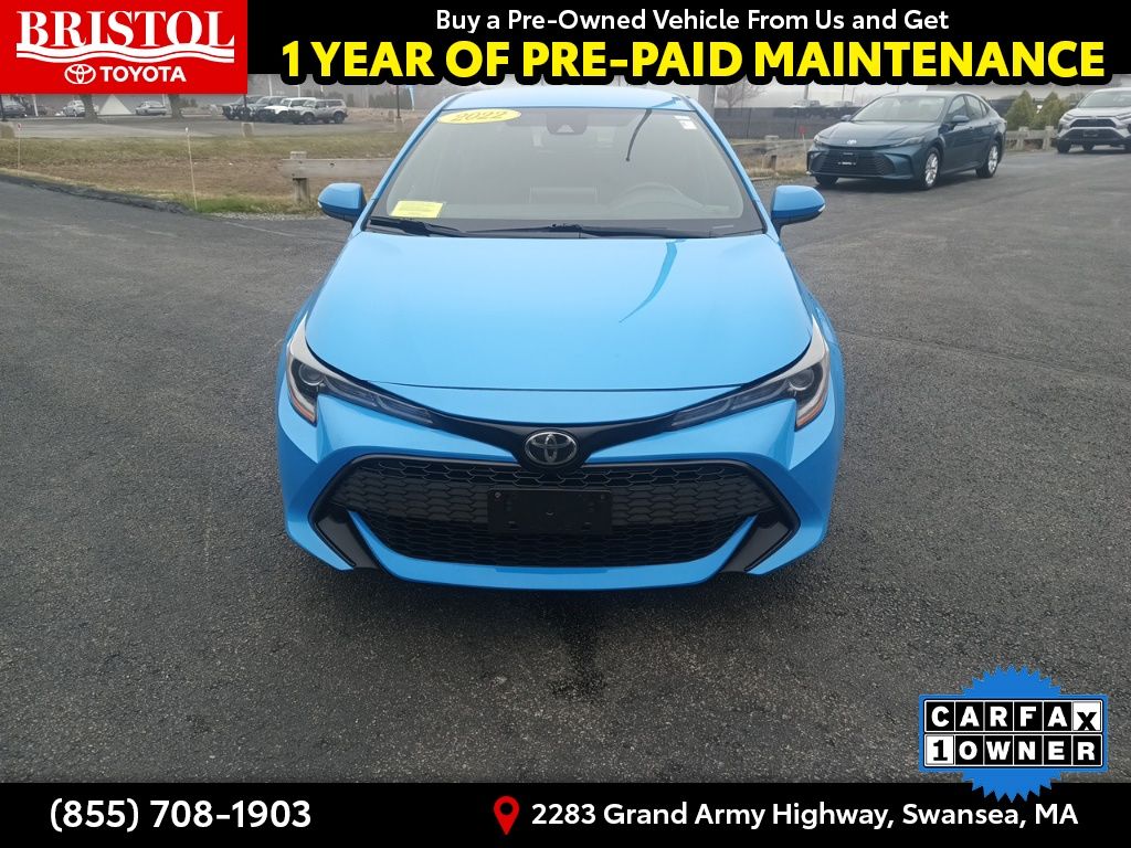 Used 2022 Toyota Corolla Hatchback SE with VIN JTND4MBE0N3162315 for sale in Swansea, MA
