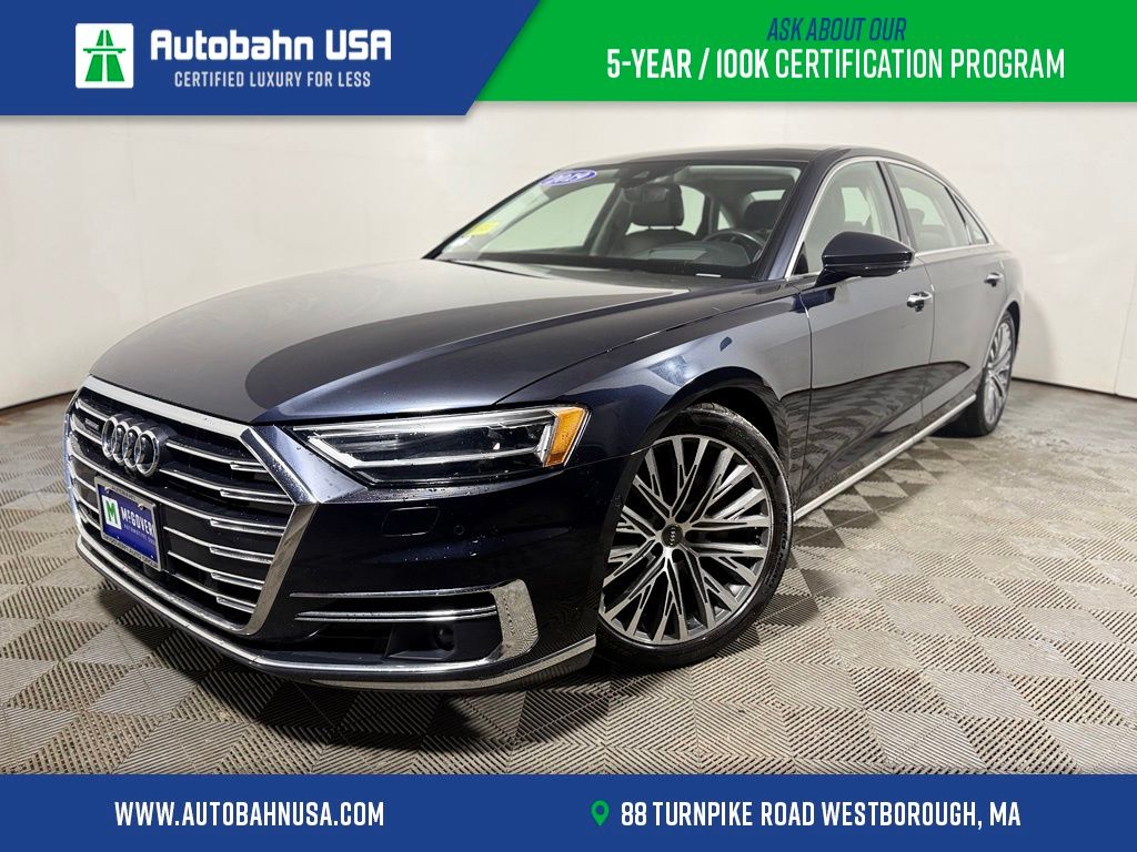 Moonlight Blue 2019 Audi A8 Sedan All-Wheel Drive 8-Speed Automatic