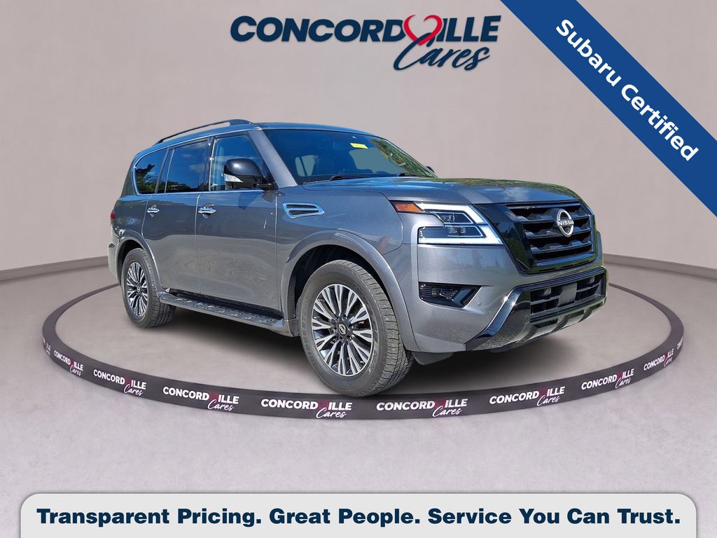 Gray (Gun Metallic) 2023 Nissan Armada SUV / Crossover Four-Wheel Drive 7-Speed Automatic