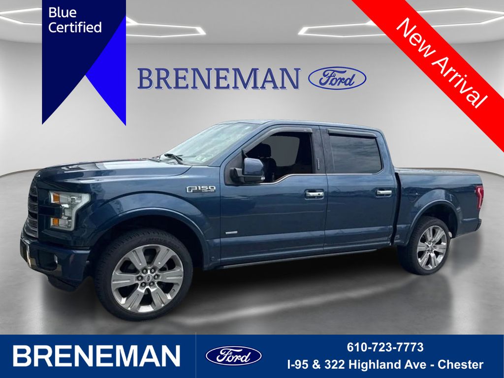Blue 2016 Ford F-150 Pickup Truck Four-Wheel Drive 6-Speed Automatic