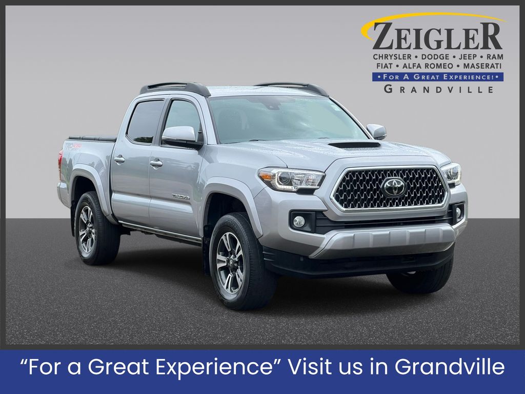 Silver Sky Metallic 2019 Toyota Tacoma Pickup Truck Four-Wheel Drive 6-Speed Automatic