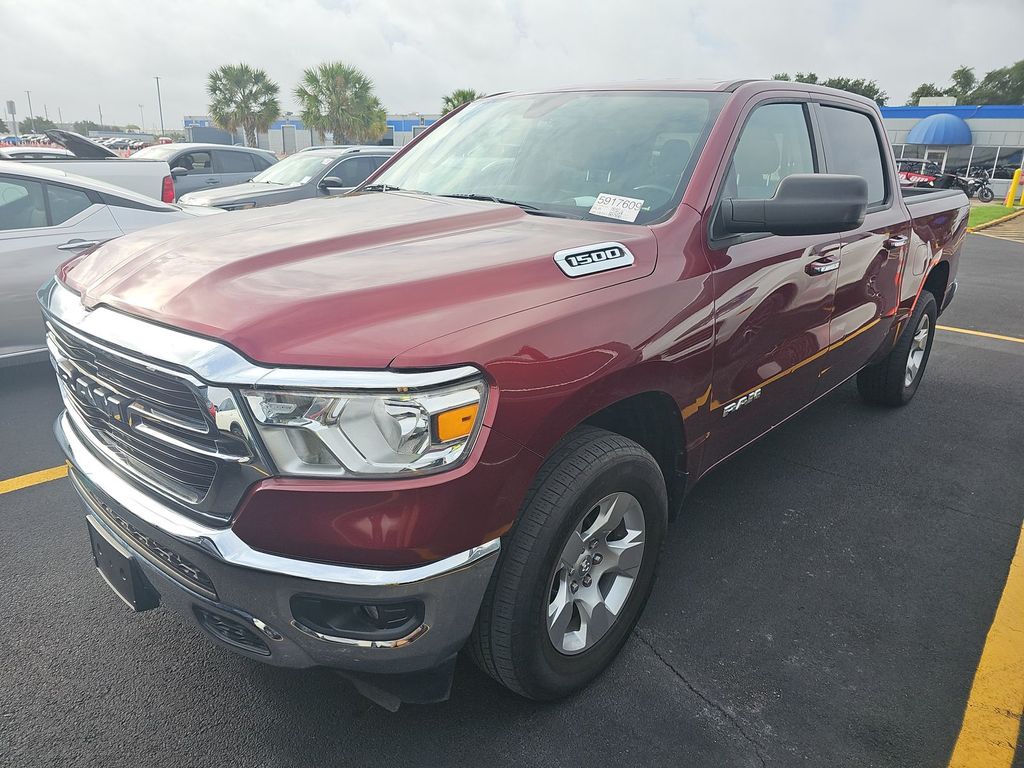 Red 2019 RAM 1500 Pickup Truck Four-Wheel Drive 8-Speed Automatic