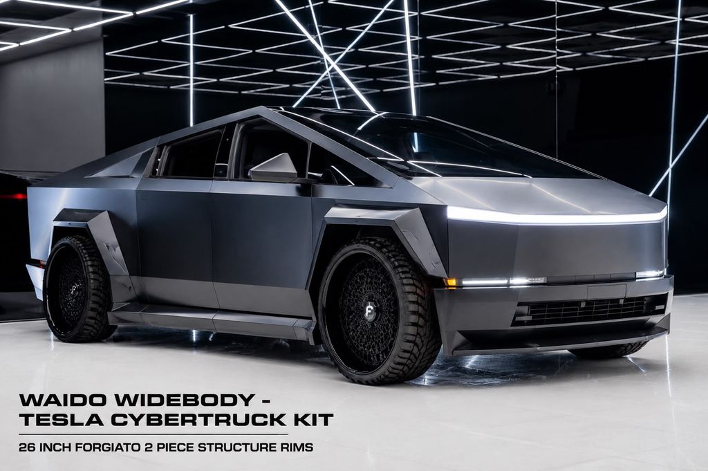 Black 2026 Tesla Cybertruck Cyberbeast Crew Cab AWD Pickup Truck All-Wheel Drive 1-Speed Automatic