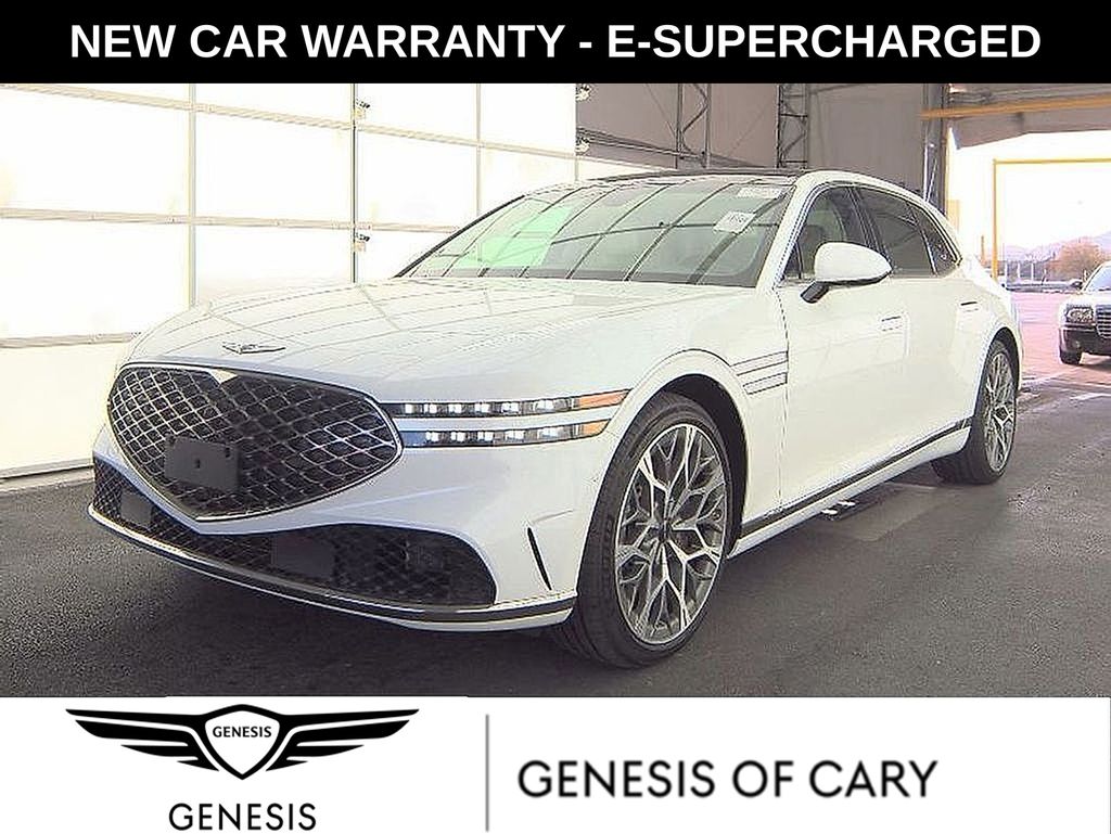 Uyuni White 2025 Genesis G90 3.5T e-Supercharger AWD Sedan All-Wheel Drive 8-Speed Automatic