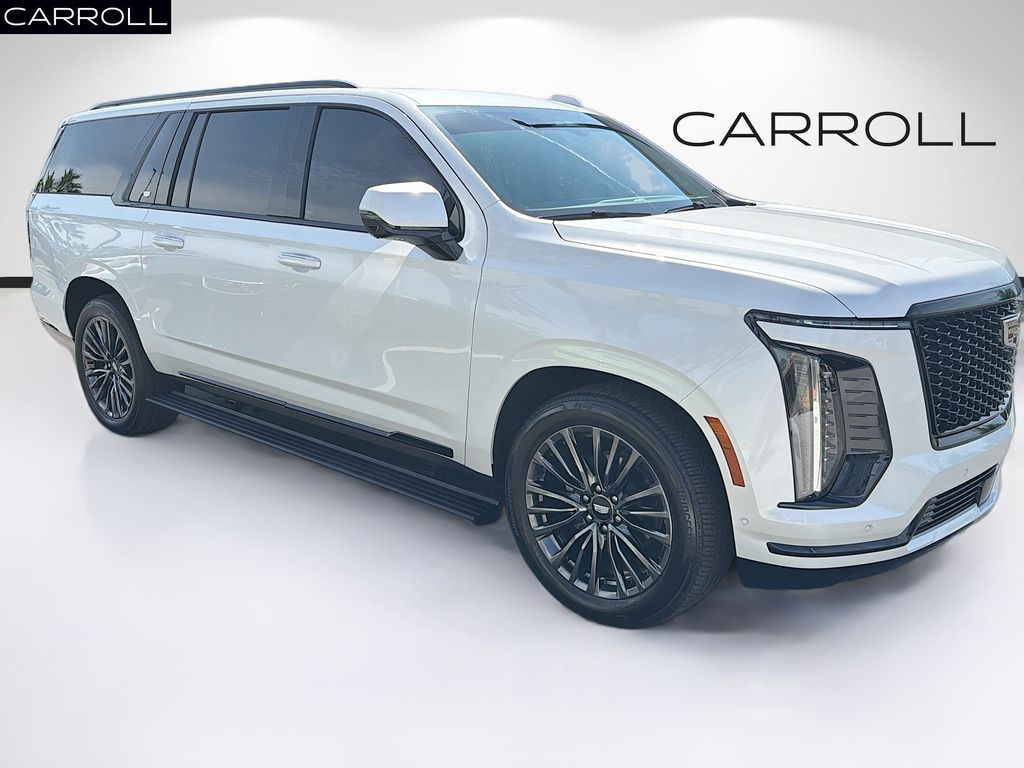 Crystal White Tricoat 2025 Cadillac Escalade ESV SUV / Crossover Four-Wheel Drive Automatic