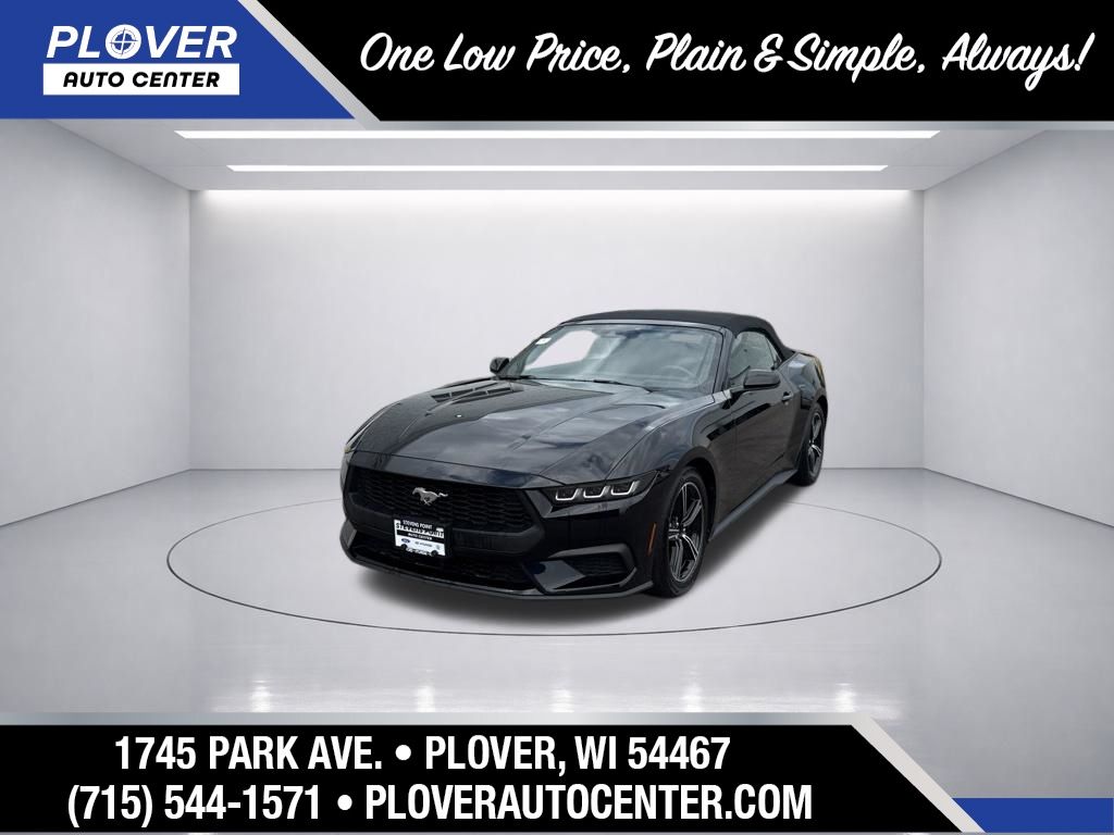 Shadow Black 2025 Ford Mustang Convertible Rear-Wheel Drive Automatic