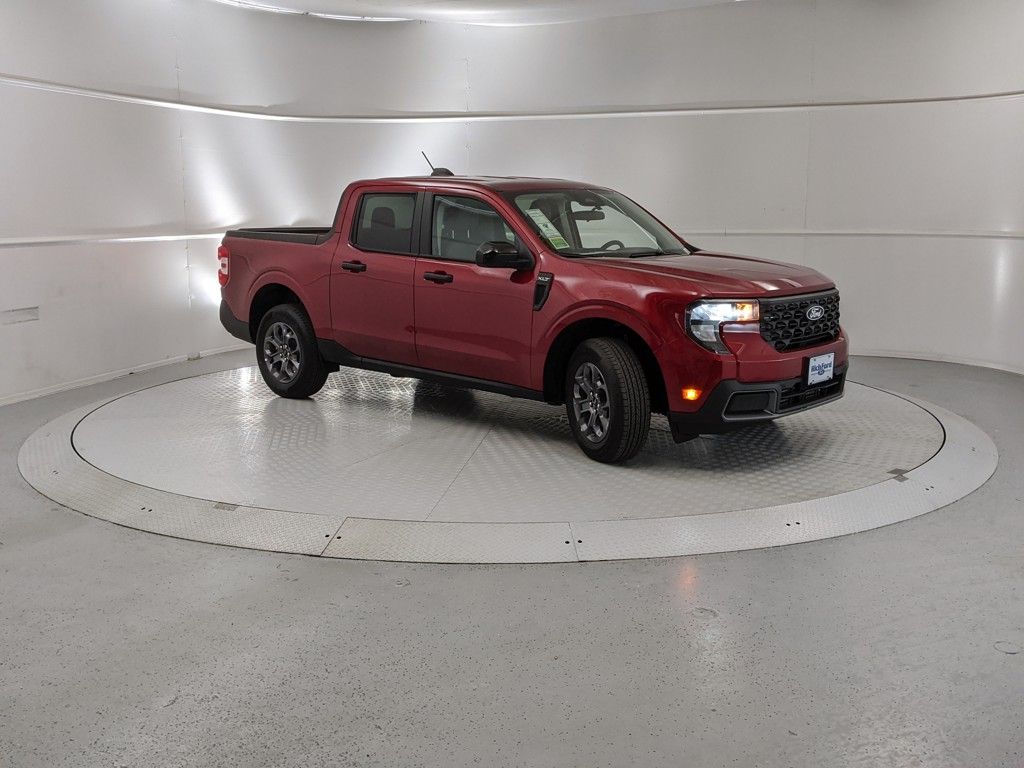 Ruby Red Metallic Tinted Clearcoat 2025 Ford Maverick XLT SuperCrew AWD Pickup Truck All-Wheel Drive 8-Speed Automatic
