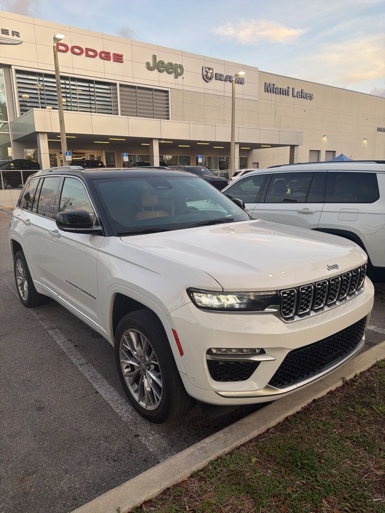 Used 2022 Bright White Clearcoat Jeep Summit image 2