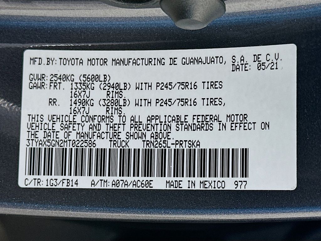 2021 Toyota Tacoma SR 30