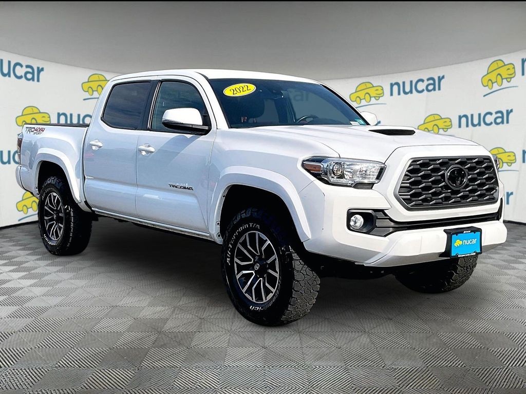 White 2022 Toyota Tacoma Pickup Truck Four-Wheel Drive 6-Speed Automatic
