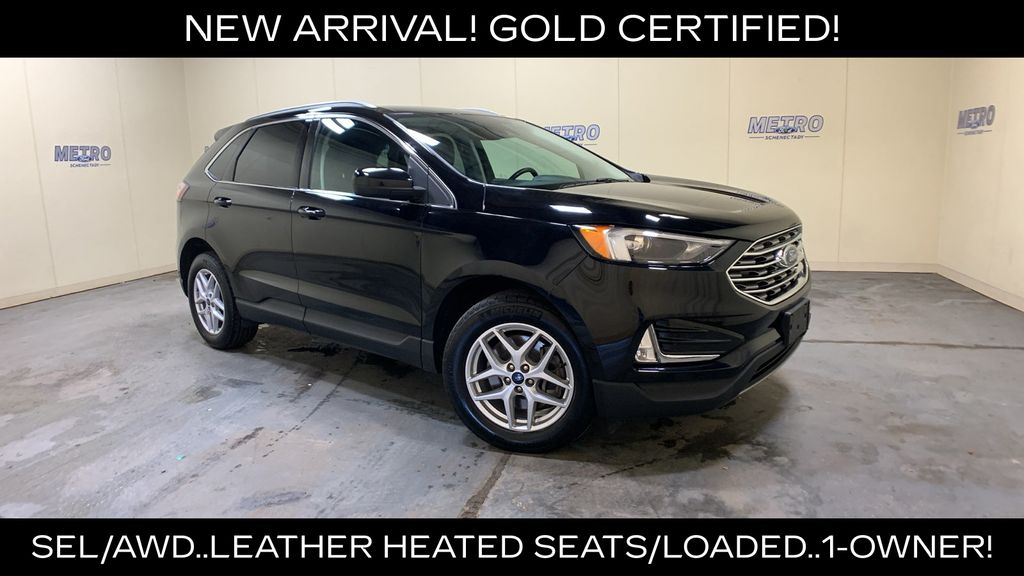Black Metallic 2022 Ford Edge SUV / Crossover All-Wheel Drive 8-Speed Automatic