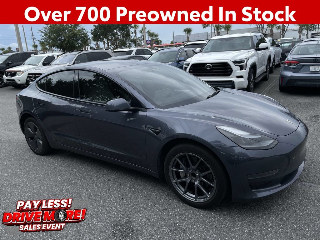 Gray 2023 Tesla Model 3 Sedan Rear-Wheel Drive 1-Speed Automatic