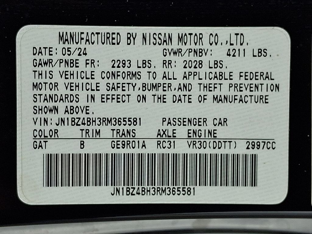 2024 Nissan Z Performance Black at John Sisson Motors