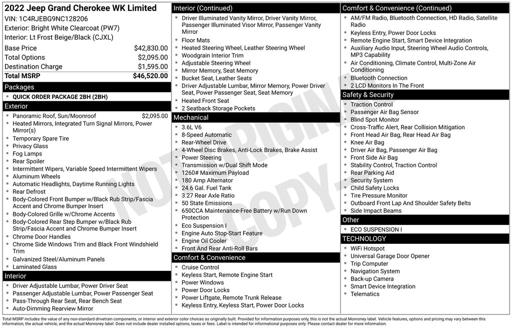 Used Car 2022 Jeep Grand Cherokee Wk  Limited For Sale Under $25,000 In Austin, Texas