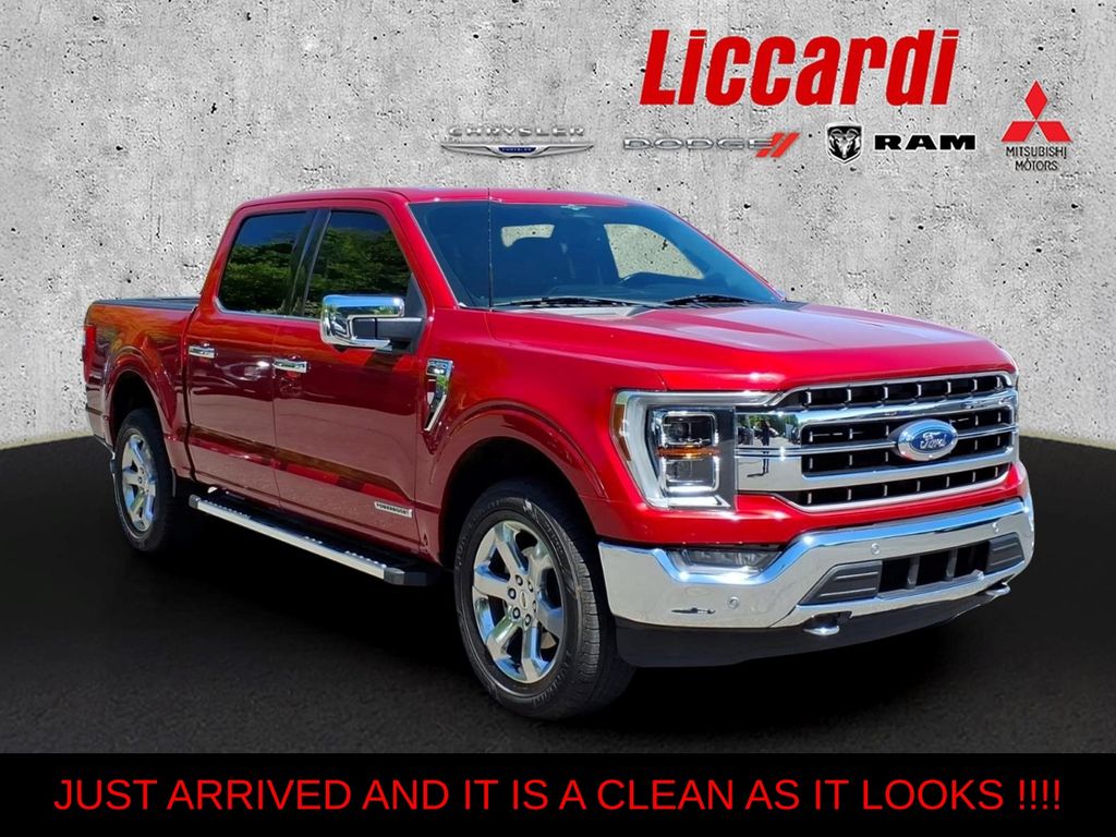 Rapid Red Metallic Tinted Clearcoat 2023 Ford F-150 Lariat SuperCrew 4WD Pickup Truck Four-Wheel Drive Automatic