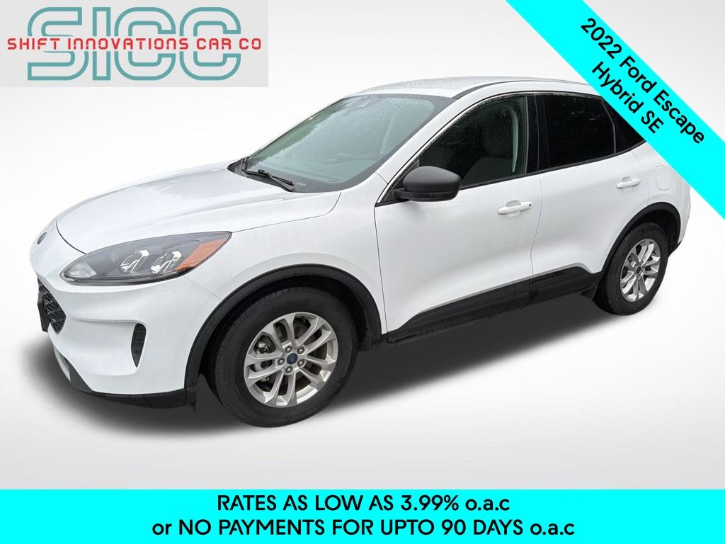 Oxford White 2022 Ford Escape Hybrid SE FWD SUV / Crossover Front-Wheel Drive Continuously Variable Transmission