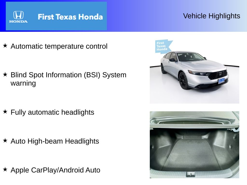Used Car 2025 Honda Accord  Se For Sale Under $30,000 In Austin, Texas
