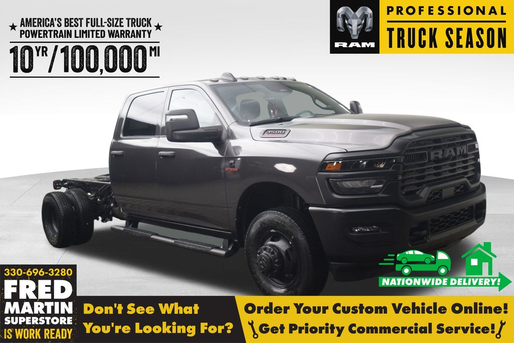 Gray (Granite Crystal Metallic Clearcoat) 2026 RAM 3500 Chassis Tradesman Crew Cab LB DRW 4WD Pickup Truck Four-Wheel Drive 8-Speed Automatic