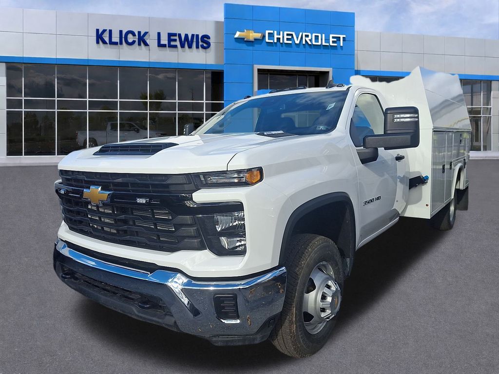 2025 Chevrolet Silverado 3500HD Work Truck White at Klick Lewis Buick Chevrolet