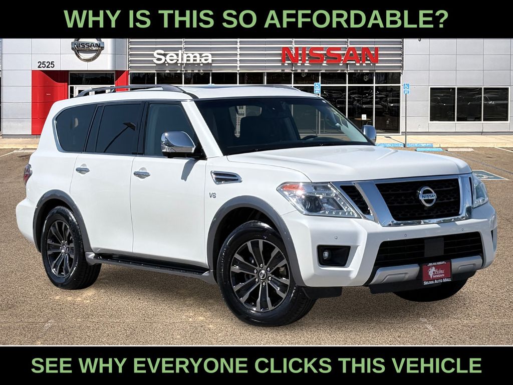 Pearl White 2017 Nissan Armada SUV / Crossover Four-Wheel Drive 7-Speed Automatic