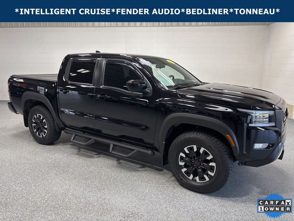 Super Black 2024 Nissan Frontier PRO-4X Crew Cab 4WD Pickup Truck Four-Wheel Drive 9-Speed Automatic Overdrive