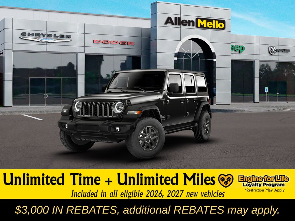Black Clearcoat 2026 Jeep Wrangler SUV / Crossover Four-Wheel Drive 8-Speed Automatic