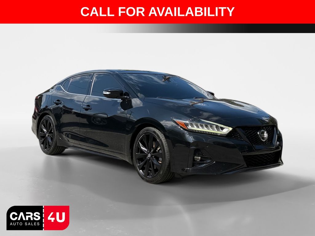 Super Black 2021 Nissan Maxima Sedan Front-Wheel Drive Continuously Variable Transmission