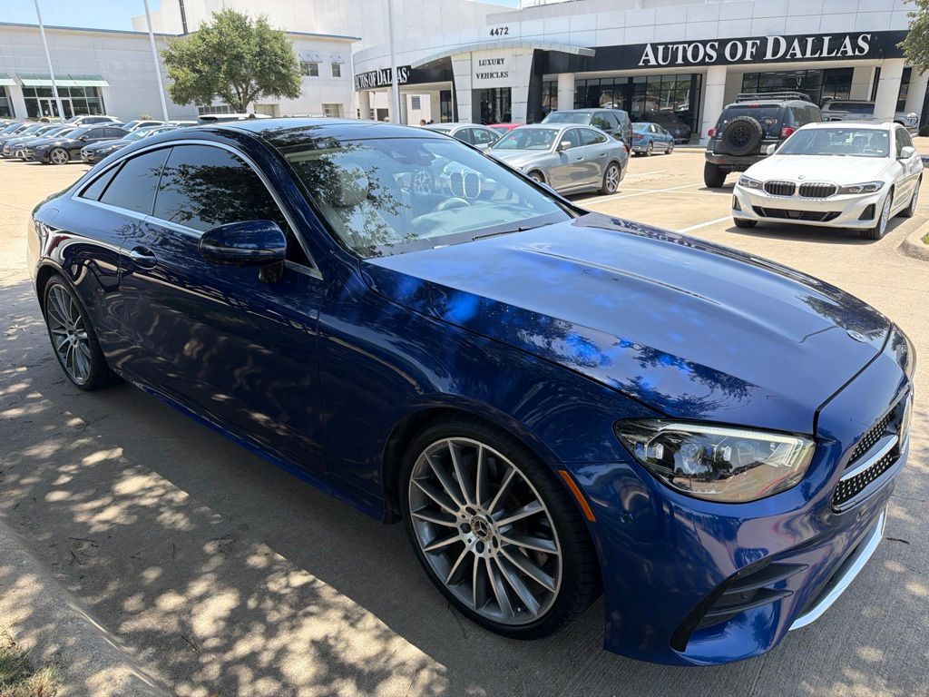 Blue 2021 Mercedes-Benz E-Class Coupe Rear-Wheel Drive 9-Speed Automatic