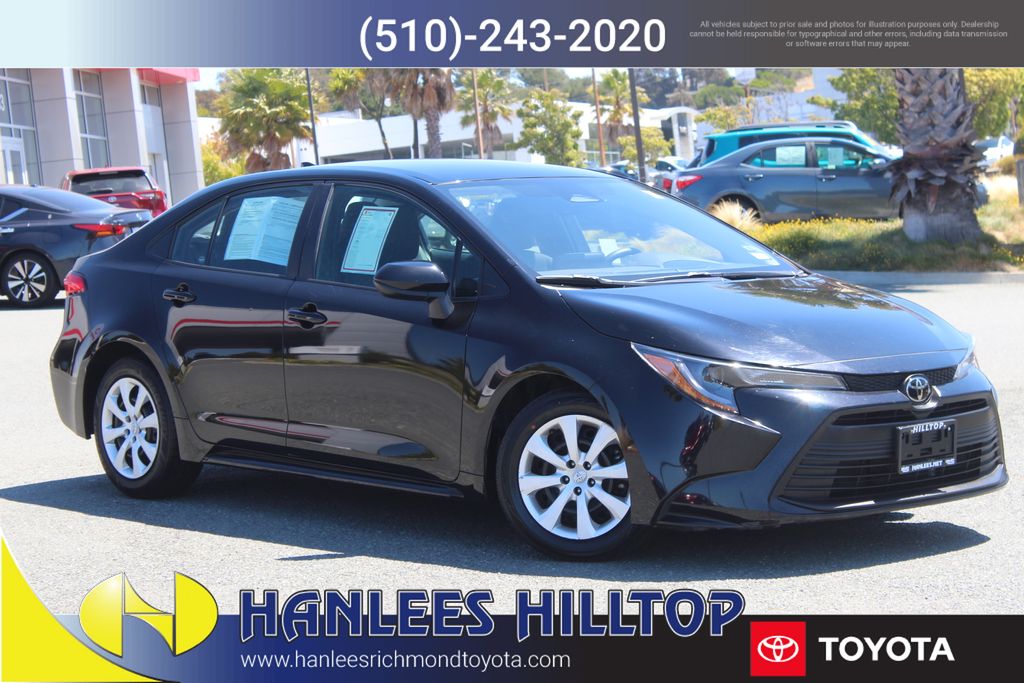 Midnight Black Metallic 2024 Toyota Corolla Sedan Front-Wheel Drive Continuously Variable Transmission