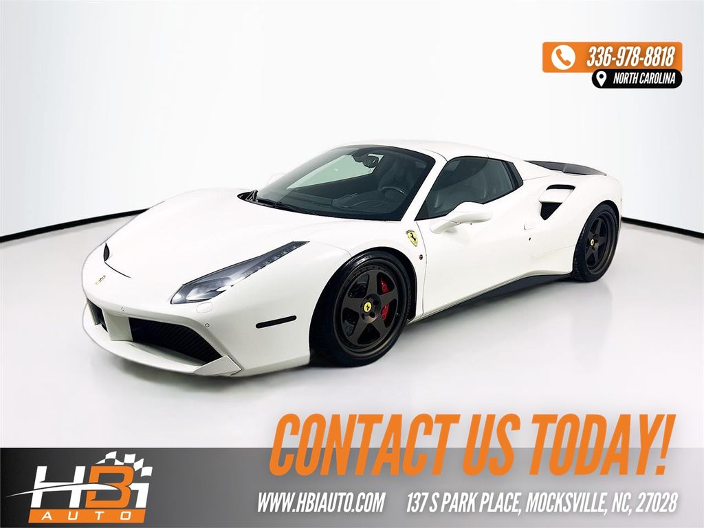 Bianco Avus 2018 Ferrari 488 Spider RWD Convertible Rear-Wheel Drive 7-Speed Dual Clutch