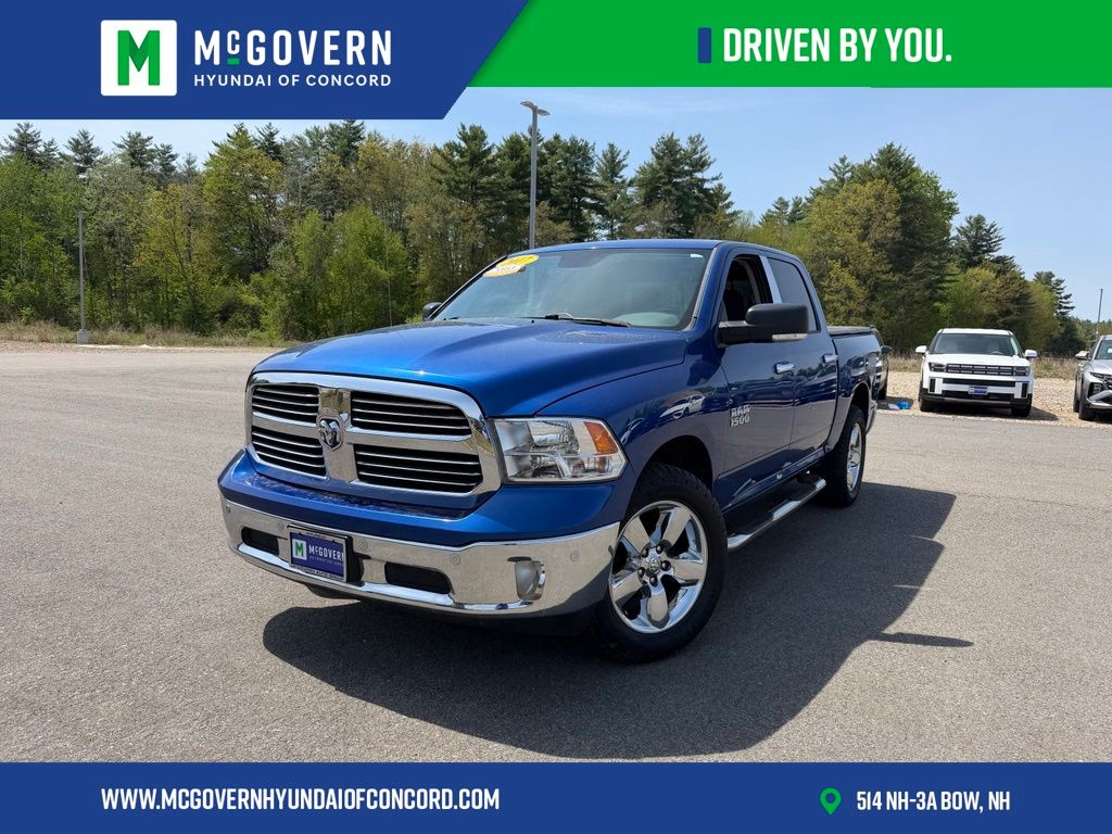 Blue Streak Pearlcoat 2017 RAM 1500 Big Horn Crew Cab 4WD Pickup Truck Four-Wheel Drive 8-Speed Automatic