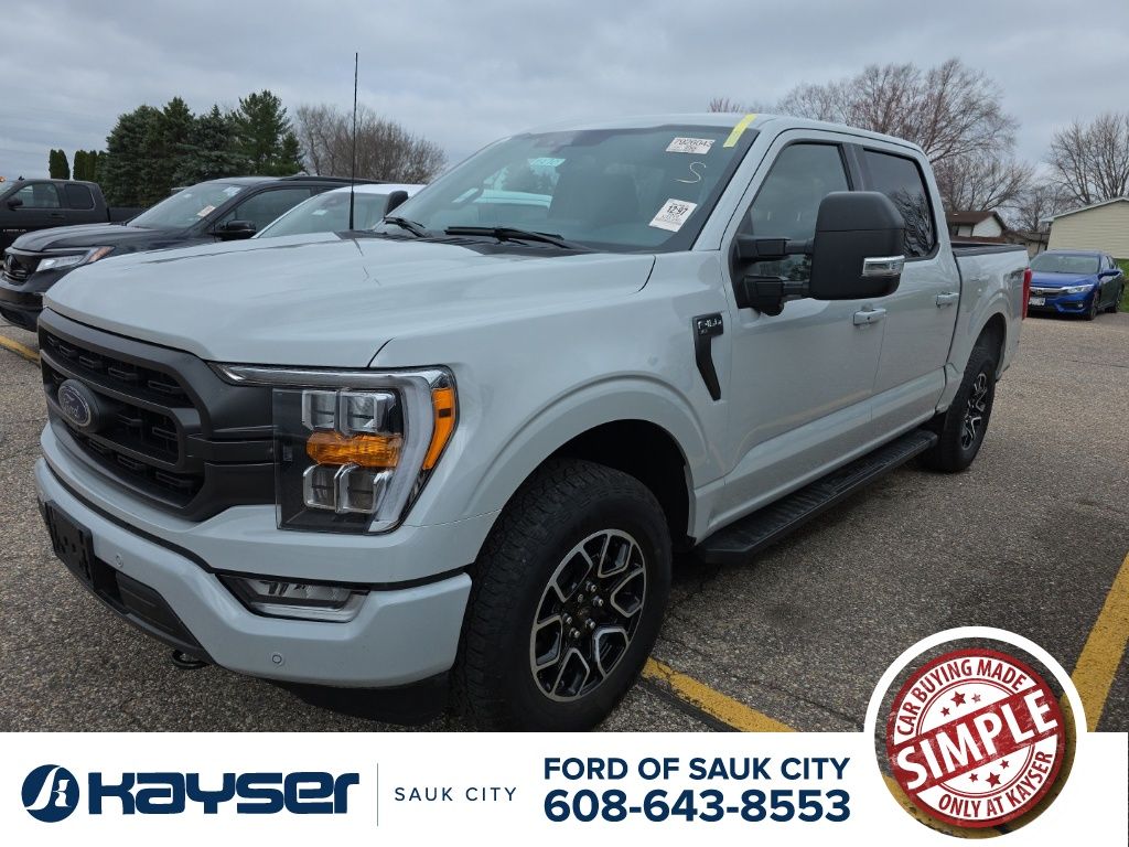Gray 2023 Ford F-150 XLT SuperCrew 4WD Pickup Truck Four-Wheel Drive Automatic