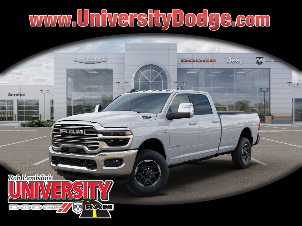 Bright White Clearcoat 2025 RAM 3500 Laramie Crew Cab LB 4WD Pickup Truck Four-Wheel Drive 8-Speed Automatic