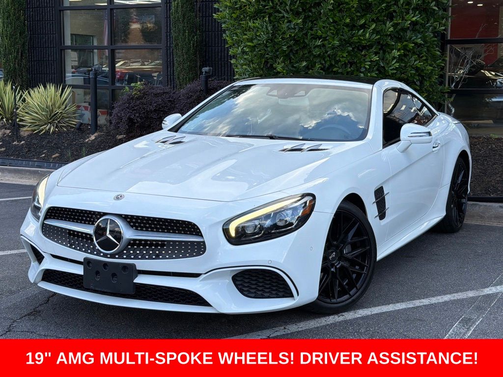 White 2020 Mercedes-Benz SL-Class Convertible Rear-Wheel Drive 9-Speed Automatic