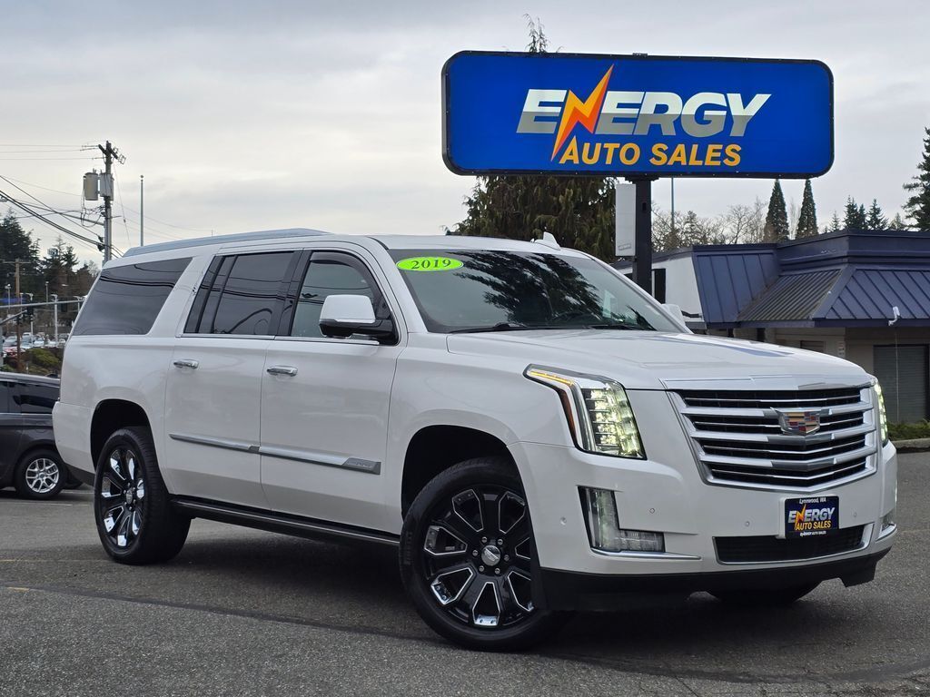 Crystal White 2019 Cadillac Escalade ESV SUV / Crossover Four-Wheel Drive Automatic