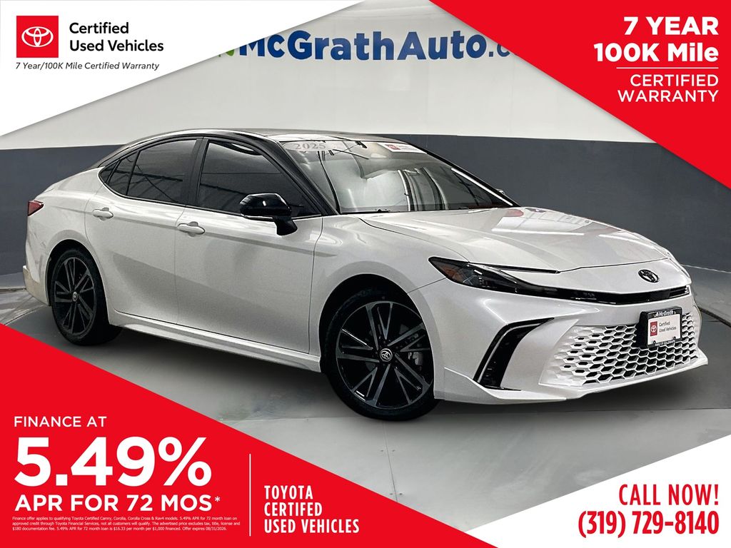 Midnight Black Metallic 2025 Toyota Camry Sedan Front-Wheel Drive Continuously Variable Transmission