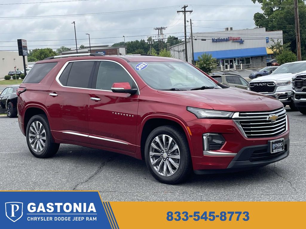 Radiant Red Tintcoat 2023 Chevrolet Traverse SUV / Crossover Four-Wheel Drive 9-Speed Automatic