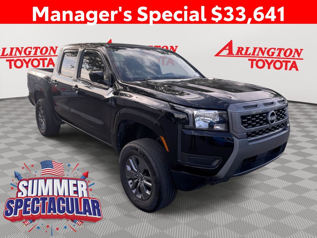 Super Black 2025 Nissan Frontier Pickup Truck Four-Wheel Drive 9-Speed Automatic Overdrive