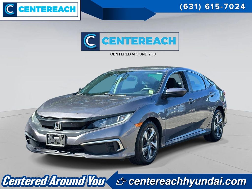Gray (Modern Steel Metallic) 2019 Honda Civic Sedan Front-Wheel Drive Continuously Variable Transmission