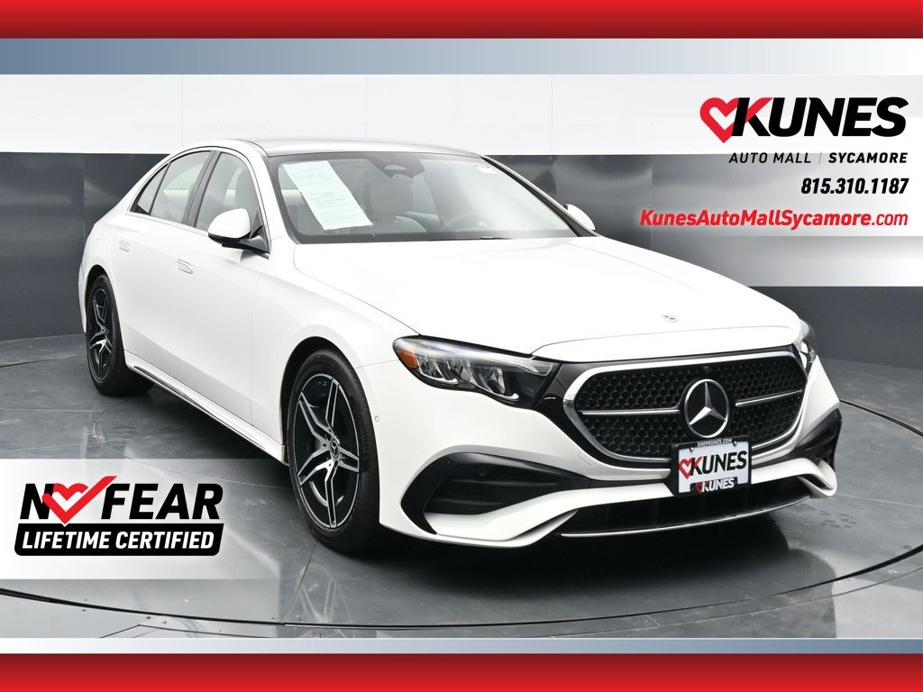 White 2025 Mercedes-Benz E-Class Sedan All-Wheel Drive 9-Speed Automatic